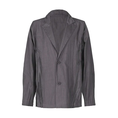 ISSEY MIYAKE Solid Color Loose-Fit Long-Sleeve Jacket Deep Purple LA48FD091-82