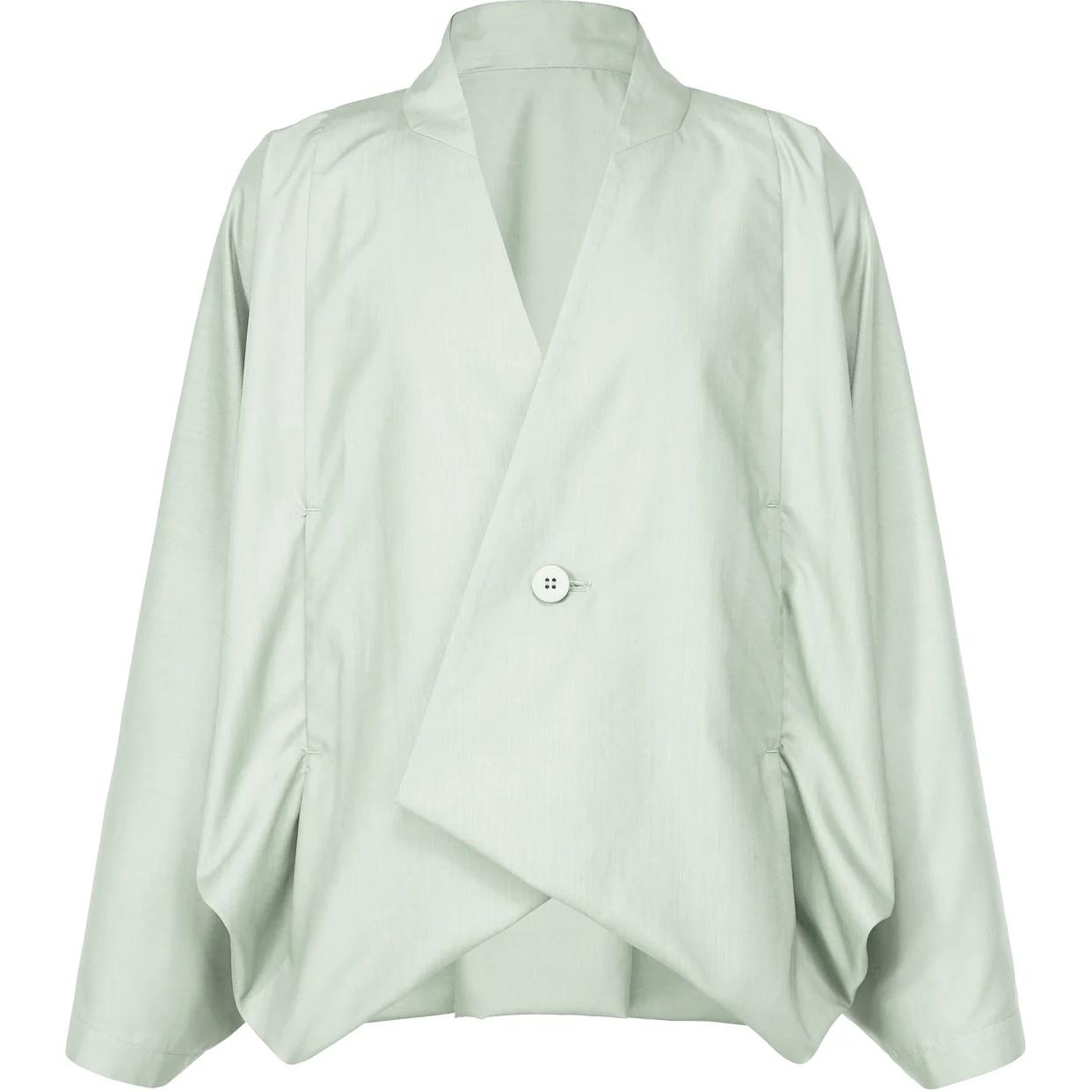 ISSEY MIYAKE Solid Color Loose-Fit Single-Button Jacket Men’s Gray Sage LA48FU065-19