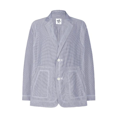Issey Miyake Solid Color Loose Fit Long Sleeve Jacket Unisex - Light Blue AT33FD100-71