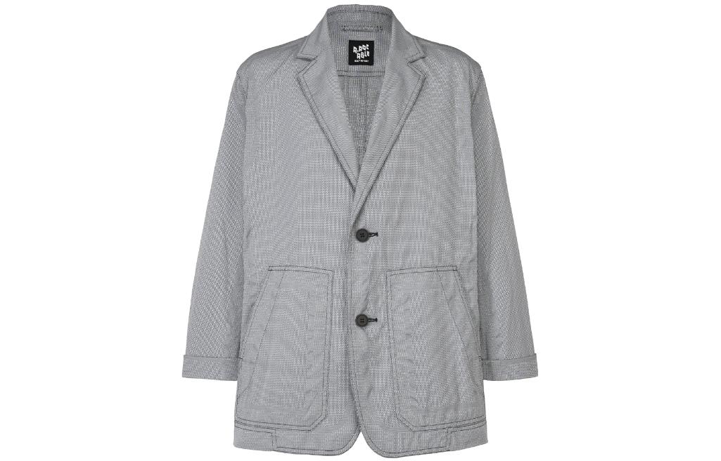 ISSEY MIYAKE Solid Color Single-Breasted Long Sleeve Jacket Unisex Gray AT33FD103-12