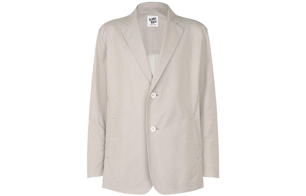 ISSEY MIYAKE Solid Color Single-Breasted Long Sleeve Jacket Beige () AT33FD707-40
