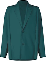 ISSEY MIYAKE Solid Color Single-Breasted Loose Jacket Teal Blue LA41FD091-77 ISSEY MIYAKE Solid Color Single-Breasted Loose Jacket Teal Blue LA41FD091-77