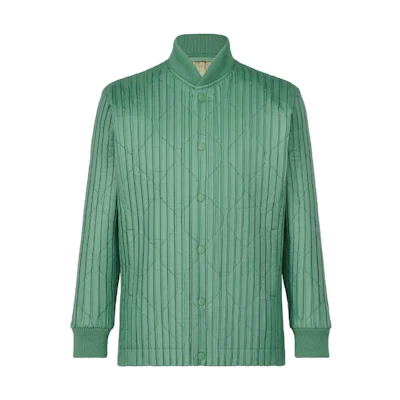 ISSEY MIYAKE Solid Color Slim Fit Jacket Green HP33FC317-62