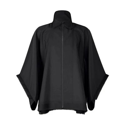 ISSEY MIYAKE Solid Color Zip-Up Jacket Black Long Sleeve LA41FC121-15