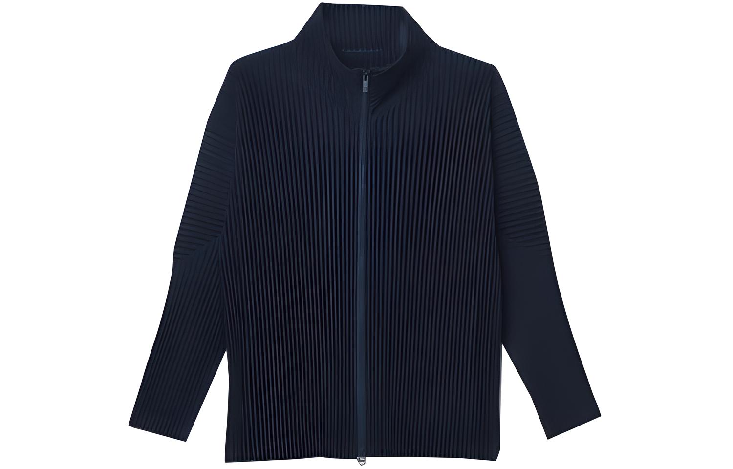 ISSEY MIYAKE Solid Color Zip-Up Stand Collar Jacket HP29JL140-75