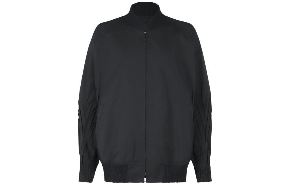 ISSEY MIYAKE Solid Navy Blue Zip-Up Long Sleeve Jacket for Men AT55FC700-75