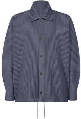 ISSEY MIYAKE 素面褶皺單排扣男士西裝外套 藍炭灰 HP41JC106-76 Buy ISSEY MIYAKE 素面褶皺單排扣男士西裝外套 藍炭灰 HP41JC106-76