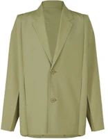 ISSEY MIYAKE Solid Sage Green Long Sleeve Button Jacket for Men LA41FD091-66 ISSEY MIYAKE Solid Sage Green Long Sleeve Button Jacket for Men LA41FD091-66