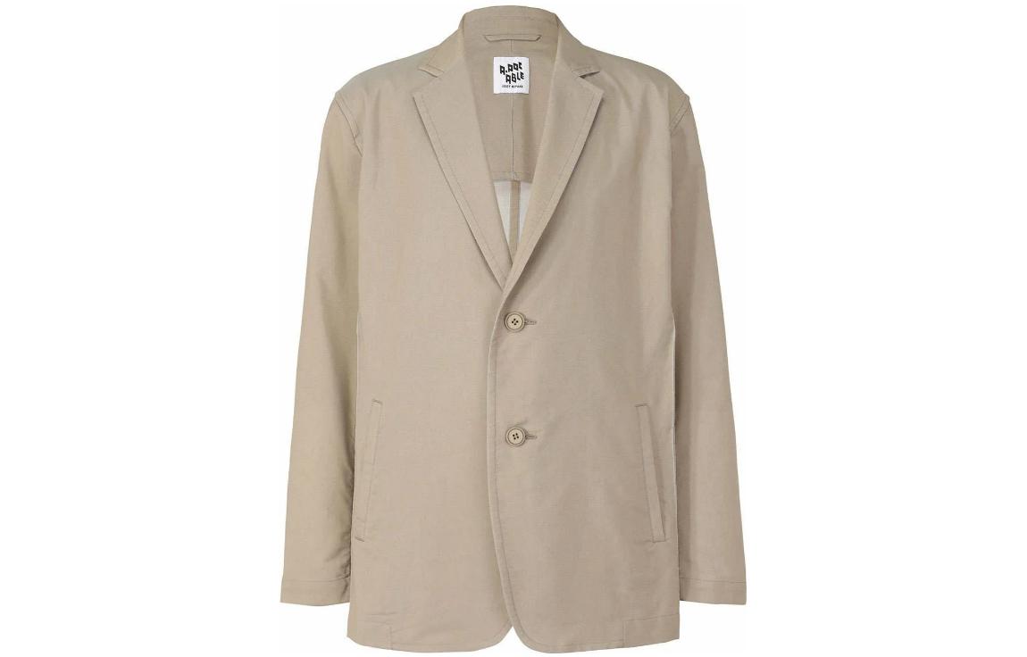 ISSEY MIYAKE Solid Single-Breasted Blazer Jacket Men’s Light Beige AT21FD203-41