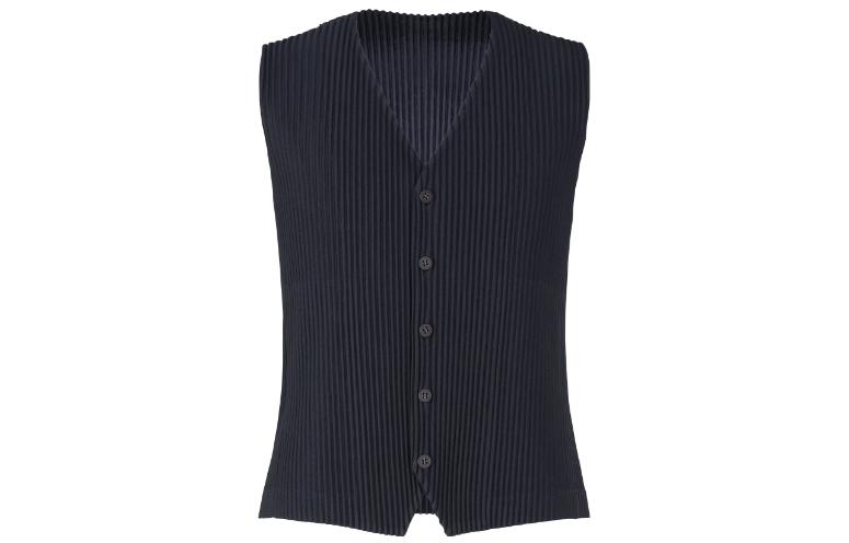 Order ISSEY MIYAKE 簡約V領無袖針織背心 深藍色 (). HP55JE411-75