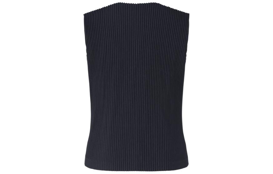 Lookbook ISSEY MIYAKE 簡約V領無袖針織背心 深藍色 (). HP55JE411-75