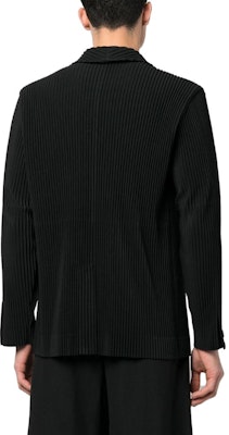 ISSEY MIYAKE SS23 黑色褶皺單排扣西裝外套 HP36JD15015 Shop ISSEY MIYAKE SS23 黑色褶皺單排扣西裝外套 HP36JD15015