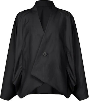 ISSEY MIYAKE SS24 黑色V領寬鬆款長袖短版西裝外套 LA48FU065-15 Buy ISSEY MIYAKE SS24 黑色V領寬鬆款長袖短版西裝外套 LA48FU065-15