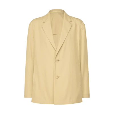 ISSEY MIYAKE SS24 Oversized Single-Breasted Jacket Beige LA48FD035-49