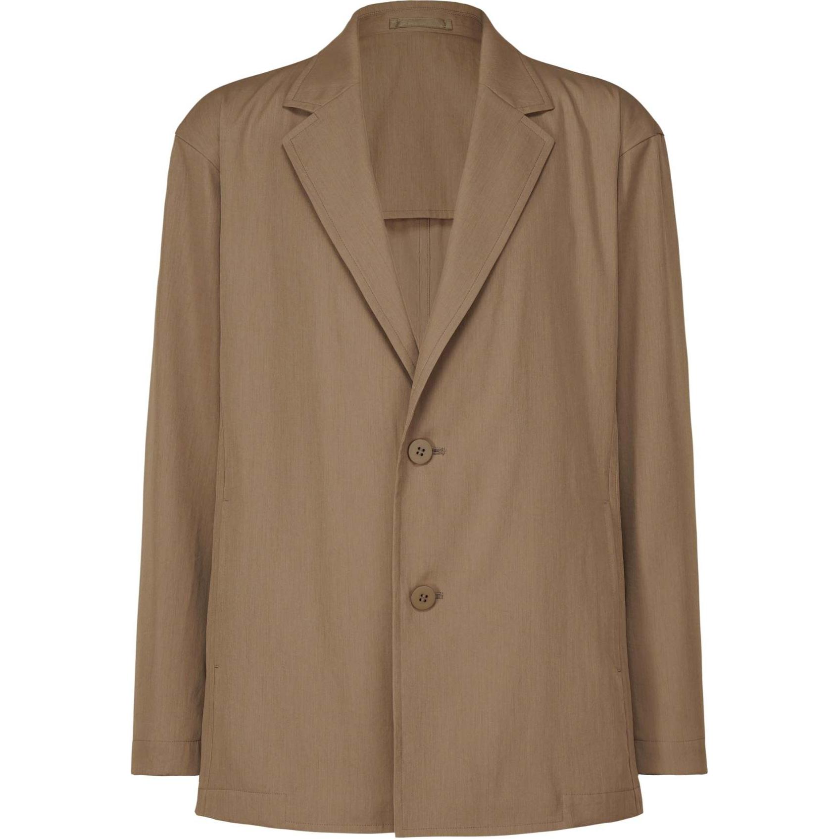 ISSEY MIYAKE SS24 Wrinkle-Free Straight-Cut Casual Jacket Brown () LA48FU036-48