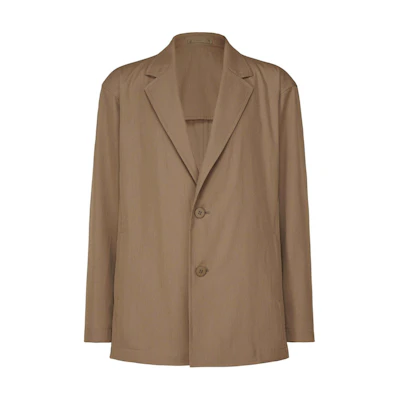 ISSEY MIYAKE SS24 Wrinkle-Free Straight-Cut Casual Jacket Brown () LA48FU036-48