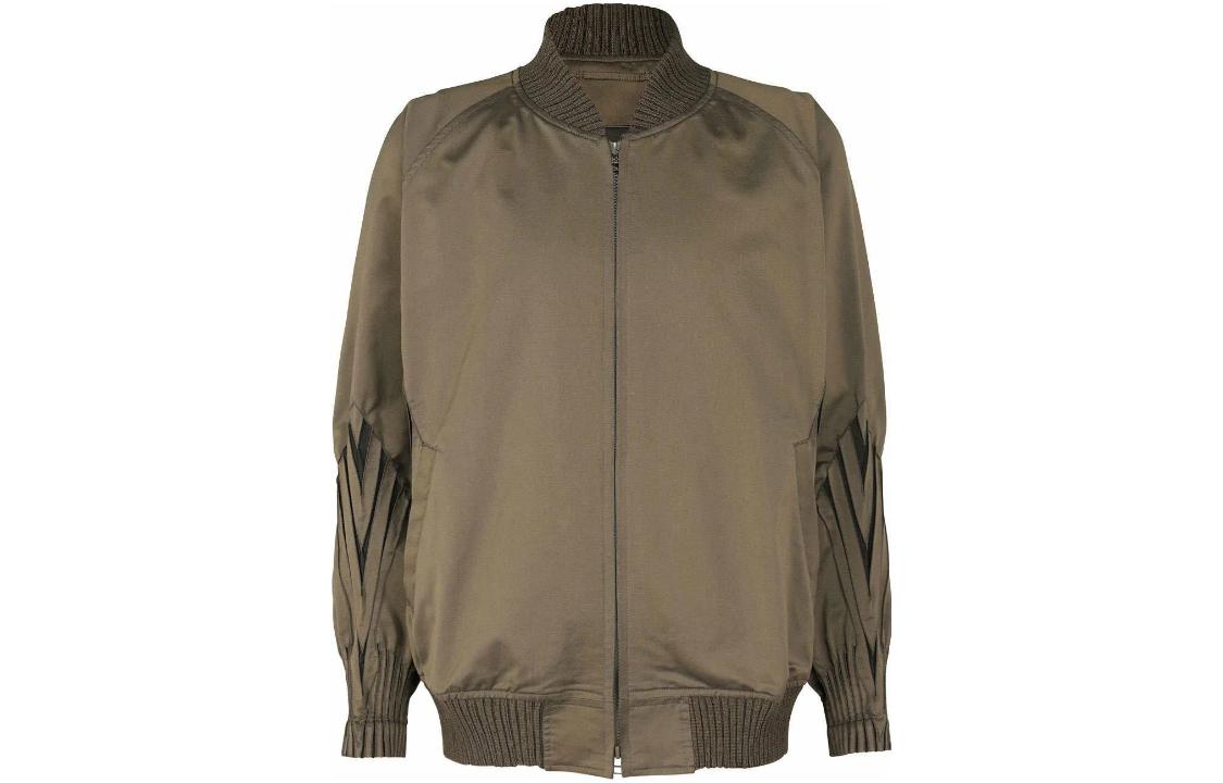 ISSEY MIYAKE Stand Collar Brown Zip-Up Jacket Unisex Long Sleeve AT23FC712-43