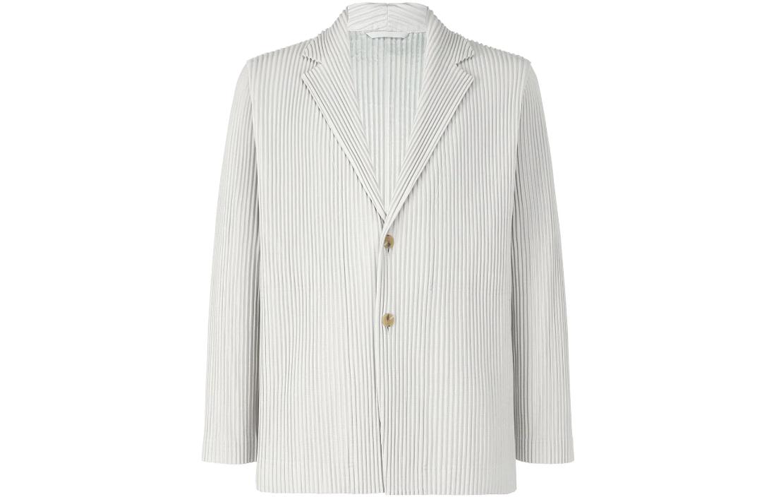 Order ISSEY MIYAKE 條紋單排扣西裝外套 男士 淺灰色. HP55JD401-11