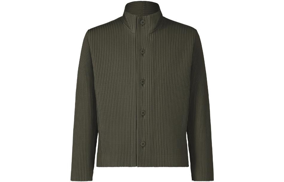 ISSEY MIYAKE Tailored Pleats 1 Long-Sleeve Jacket - Ebony Khaki HP33JD154-68
