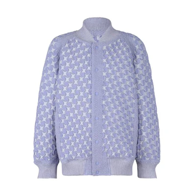 ISSEY MIYAKE Type-O 001 Solid Color Button-Up Jacket Light Blue Unisex AT33FC24871