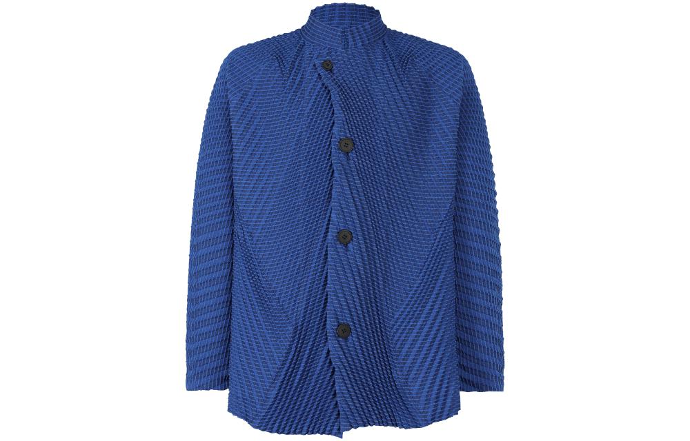 ISSEY MIYAKE Type-O 013 Blue Oversized Turtleneck Jacket Unisex AT33FD216-72