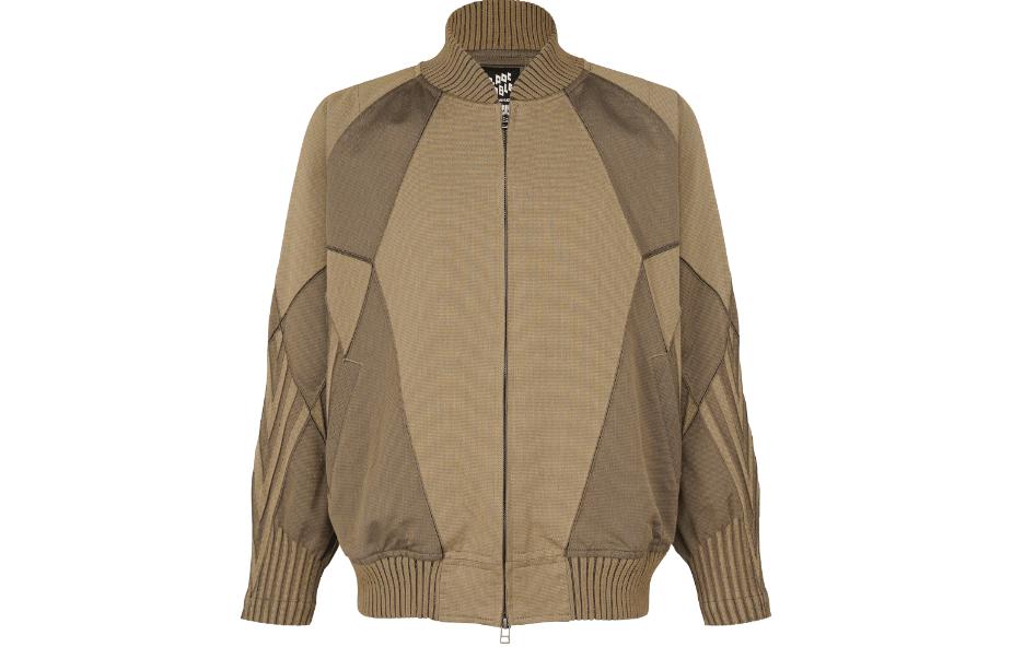 ISSEY MIYAKE Type-S 002 Colorblock Zip-Up Jacket Brown Unisex Long Sleeve AT33FC707-47