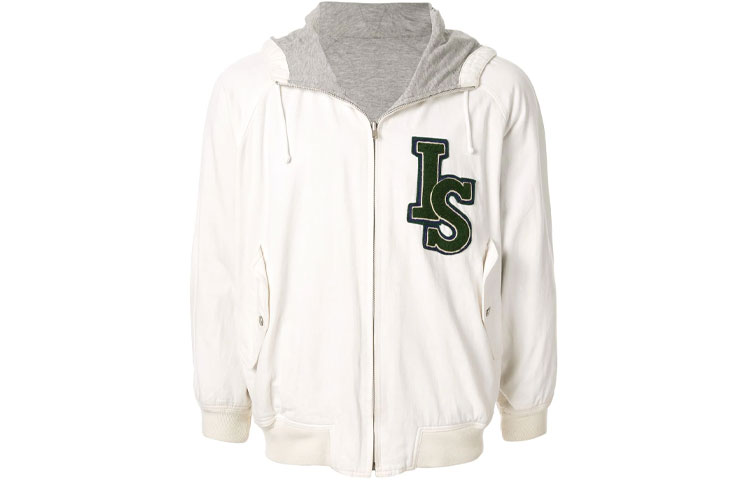 ISSEY MIYAKE White Reversible Hoodie Jacket with Letter Embroidery Unisex 4018110000380-WHITE