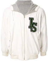 ISSEY MIYAKE White Reversible Hoodie Jacket with Letter Embroidery Unisex 4018110000380-WHITE ISSEY MIYAKE White Reversible Hoodie Jacket with Letter Embroidery Unisex 4018110000380-WHITE