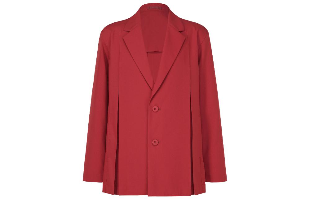 ISSEY MIYAKE Wings Red Single-Breasted Blazer Jacket for Men LA41FD070-25