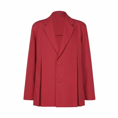 ISSEY MIYAKE Wings Red Single-Breasted Blazer Jacket for Men LA41FD070-25