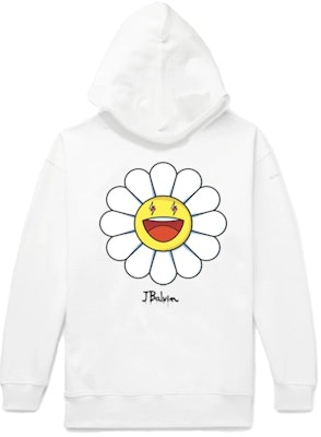 J Balvin Blanco x Takashi Murakami Flower Hoodie White Order J Balvin Blanco x Takashi Murakami Flower Hoodie White