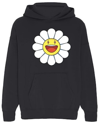J Balvin Blanco x Takashi Murakami Large Flower Hoodie Black Buy J Balvin Blanco x Takashi Murakami Large Flower Hoodie Black