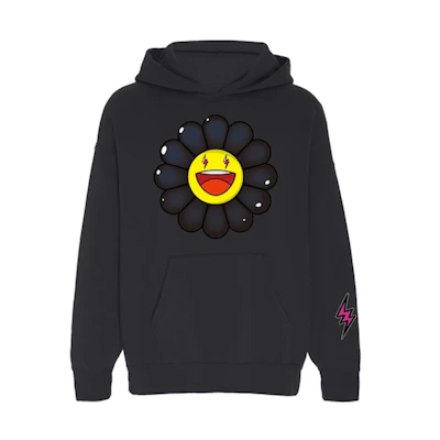 J Balvin Murakami Flower Hoodie Black