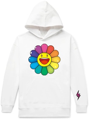 J Balvin x Takashi Murakami Rainbow Flower Hoodie White Buy J Balvin x Takashi Murakami Rainbow Flower Hoodie White