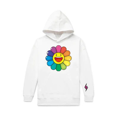 J Balvin Murakami Rainbow Flower Hoodie White