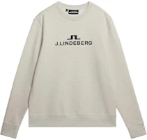 J.Lindeberg Beige Pullover Sweatshirt with Letter Logo Print. AMJS08922-C113 J.Lindeberg Beige Pullover Sweatshirt with Letter Logo Print. AMJS08922-C113