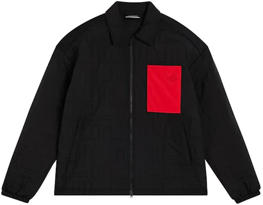 J.Lindeberg Jaket Zip-Up Hitam Slim Fit dengan Lapel Kontras. GMOW08766-9999 Buy J.Lindeberg Jaket Zip-Up Hitam Slim Fit dengan Lapel Kontras. GMOW08766-9999