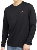 J.Lindeberg Black Logo Embroidered Pullover Crewneck Sweatshirt AMJT08912-9999 J.Lindeberg Black Logo Embroidered Pullover Crewneck Sweatshirt AMJT08912-9999