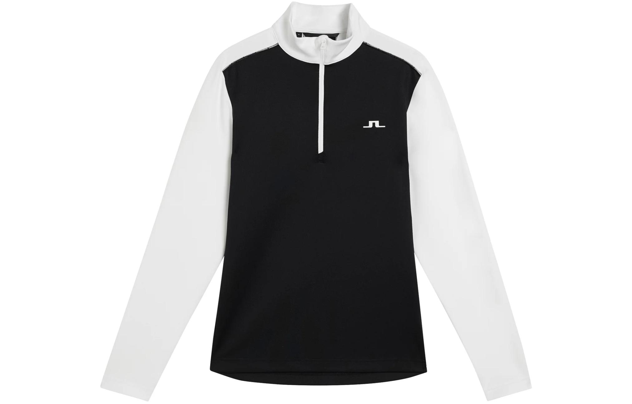 J.Lindeberg Black Logo Print Colorblock Pullover Jacket. AMJS07868-0000