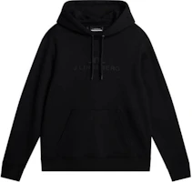 J.Lindeberg Black Logo Print Pullover Hoodie AMJS09055-9999 J.Lindeberg Black Logo Print Pullover Hoodie AMJS09055-9999
