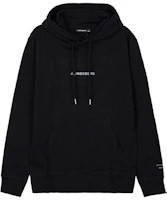 J.Lindeberg Black Oversized Hoodie with Letter Print FMJS065929999 J.Lindeberg Black Oversized Hoodie with Letter Print FMJS065929999