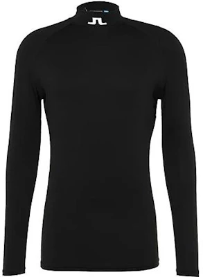 J.Lindeberg Black Raglan Pullover Mock Neck Long Sleeve Tee GMJT06334-9999 Buy J.Lindeberg Black Raglan Pullover Mock Neck Long Sleeve Tee GMJT06334-9999