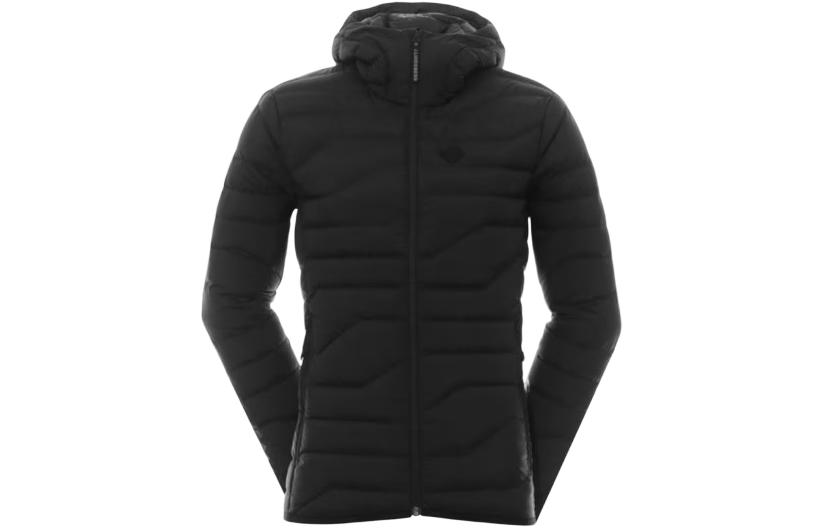 J.Lindeberg Black Solid Hoodie Fit Zipper Badge Design Jacket AMOW09060-9999