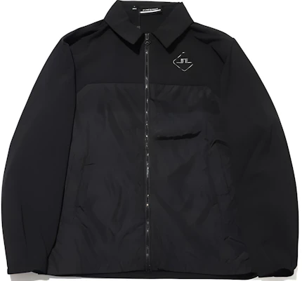 J.Lindeberg Jaket Hitam Zip-Up Longgar dengan Kolar GMOW07625-9999 Buy J.Lindeberg Jaket Hitam Zip-Up Longgar dengan Kolar GMOW07625-9999