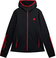 J.Lindeberg Black Striped Logo Print Patch Hooded Zip Jacket SMJS09085-9999 J.Lindeberg Black Striped Logo Print Patch Hooded Zip Jacket SMJS09085-9999