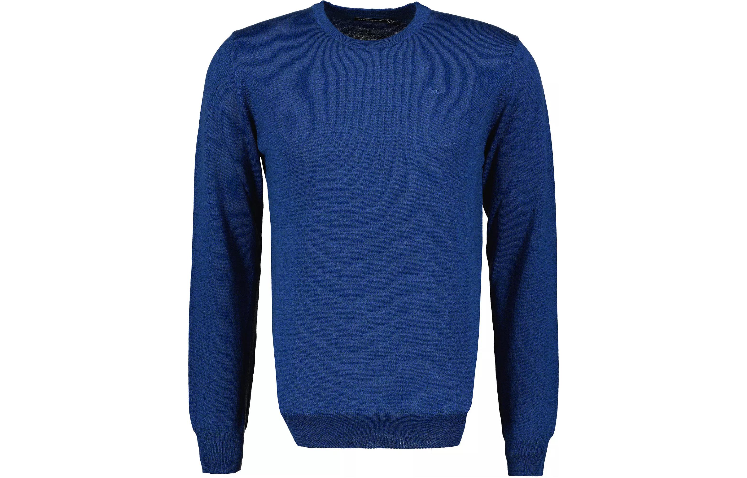J.Lindeberg Blue Crewneck Sweatshirt with Embroidery & Slim Fit Design FMKW06424O468