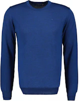 J.Lindeberg Blue Crewneck Sweatshirt with Embroidery & Slim Fit Design FMKW06424O468 J.Lindeberg Blue Crewneck Sweatshirt with Embroidery & Slim Fit Design FMKW06424O468