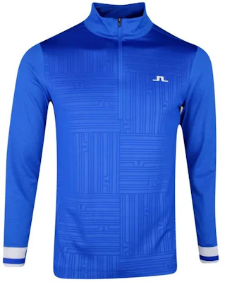 J.Lindeberg 藍色半拉鍊印Logo運動衫 AMJS07869-O357 Buy J.Lindeberg 藍色半拉鍊印Logo運動衫 AMJS07869-O357