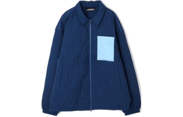 J.Lindeberg Blue Patchwork Zip-Up Collared Long-Sleeve Jacket GMOW08766-O341