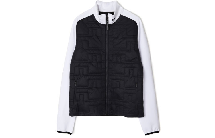 J.Lindeberg Colorblock Full-Print Zip-Up Jacket Black/White AWOW09099-9999